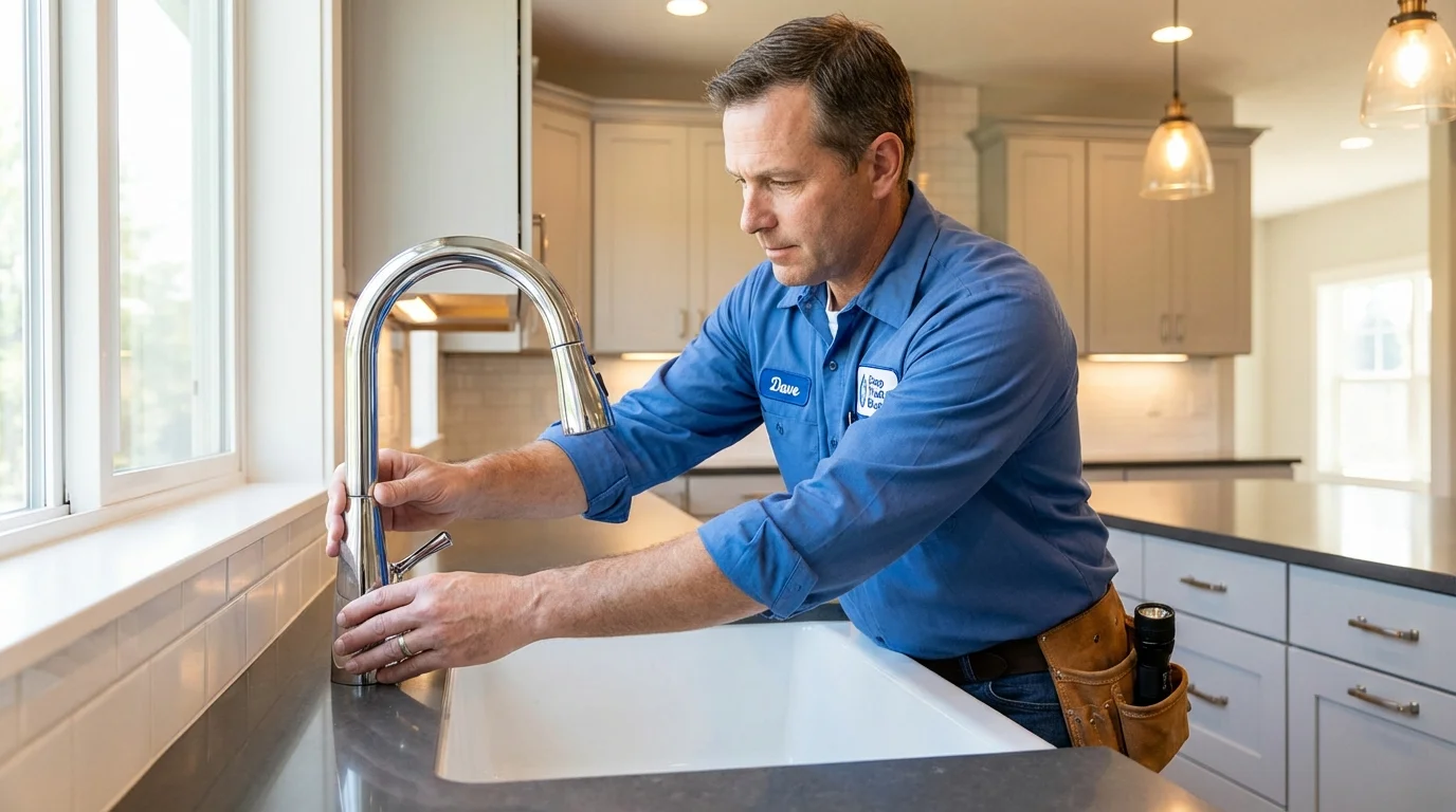 Kitchen faucet installation by Johns Plumbing LLC in Lake Pleasant